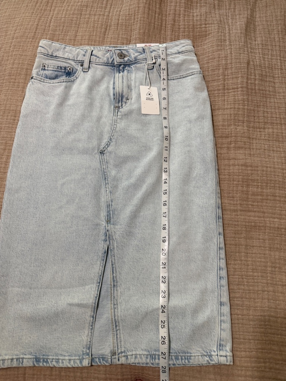 Lucky Brand Light Blue Denim Midi Skirt - Picture 4 of 5